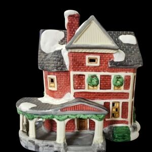 Vintage 1990 Dickensville Collectibles Porcelain Lighted House Rex & Lee in Box